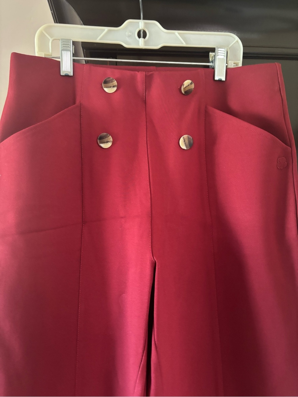 Betabrand Atlantic Dress Pant Yoga Pant NEW (no tags) in Red (size Large Long)